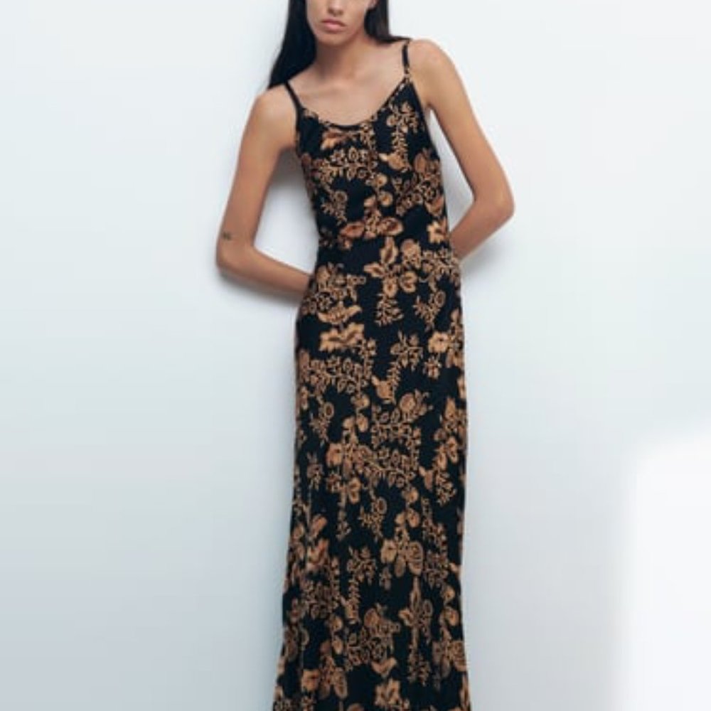 Zara floral print dress